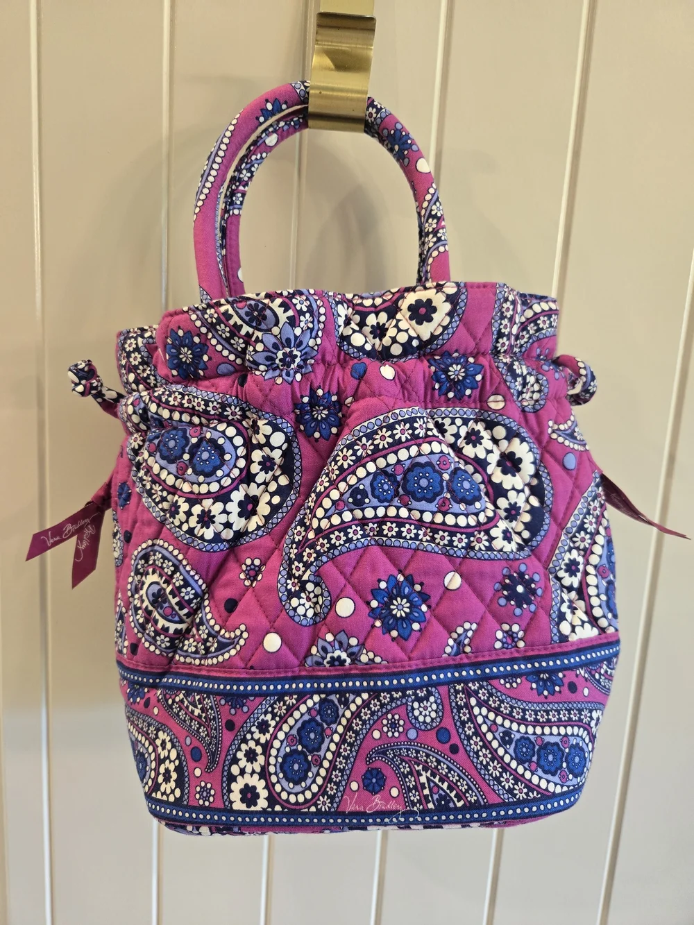 Retired Vera Bradley Emma Boysenberry Satchel Drawstring